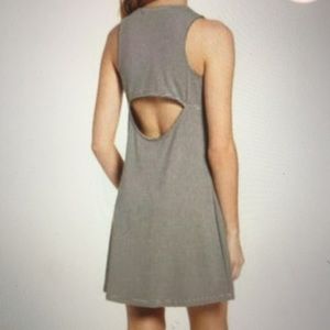 Cupcakes & Cashmere Tobia Striped Cutout Back Swing Dress